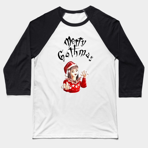 Merry gothmas creepy New year Baseball T-Shirt by Cleyvonslay